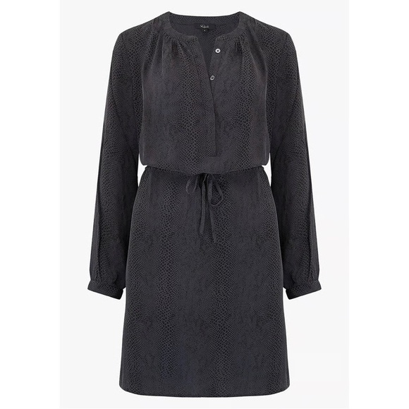 Rails Printed Hana Dress Elegant Black Long-Sleeve Dress Sz Small - Picture 3 of 8